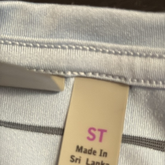 Women's Athleta Blue Striped Tank Top - Picture 3 of 7